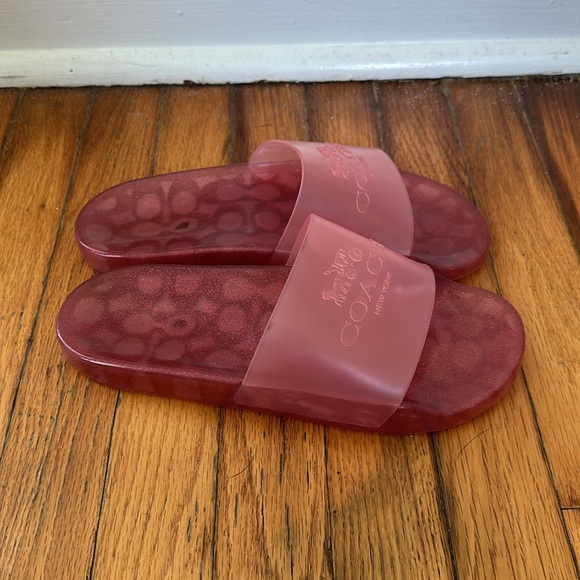 Coach Ulyssa Jelly slides pink 39.5 (9) - Picture 3 of 9